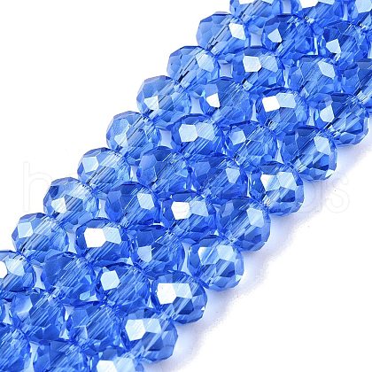 Electroplate Glass Beads Strands EGLA-A044-T6mm-A14-1