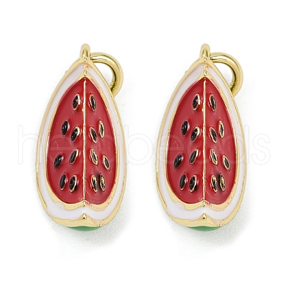 Brass Enamel Pendants KK-L231-19G-1