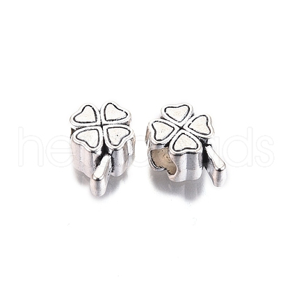 Tibetan Style Alloy European Beads TIBE-S314-100AS-RS-1