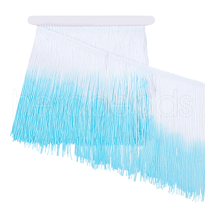 Fingerinspire 2M Two Tone Polyester Tassel Ribbon OCOR-FG0002-37B-1