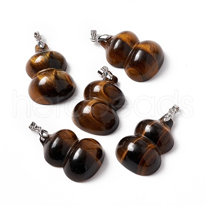 Natural Tiger Eye Pendants G-E135-01P-03-1