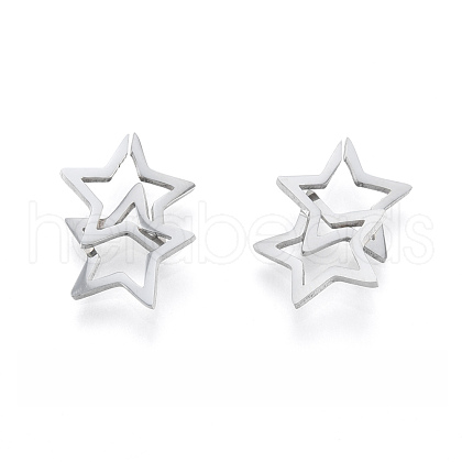 Non-Tarnish 201 Stainless Steel Linking Rings STAS-N090-LA1001-1-1