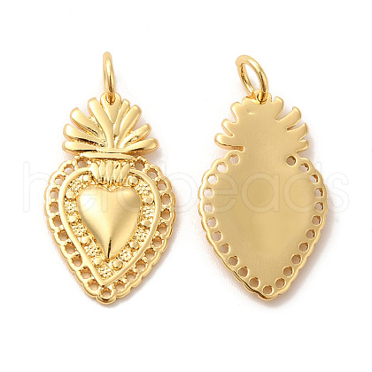 Eco-Friendly Rack Plating Brass Pendants KK-F851-08G-1