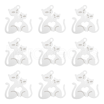 Unicraftale 50Pcs 304 Stainless Steel Filigree Pendants STAS-UN0042-11-1
