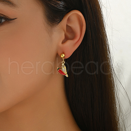 Stylish Brass Dangle Stud Earrings PA9879-4-1