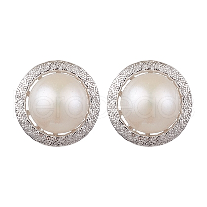 Natural Pearl Ear Studs EJEW-P286-01P-1