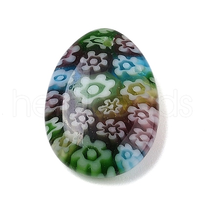 Handmade Millefiori Glass Pendants LAMP-G166-06F-1