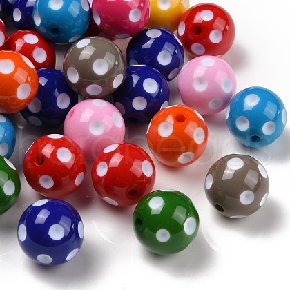 Mixed Chunky Bubblegum Acrylic Beads X-SACR-S146-20mm-M-1