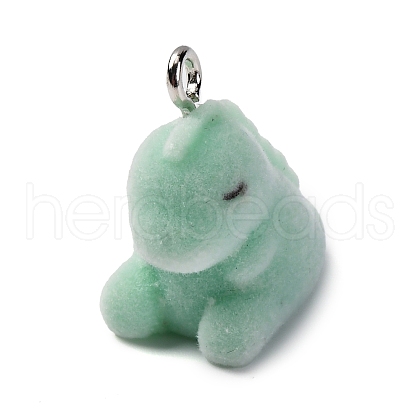 Flocky Resin Pendants FIND-S001-08A-1