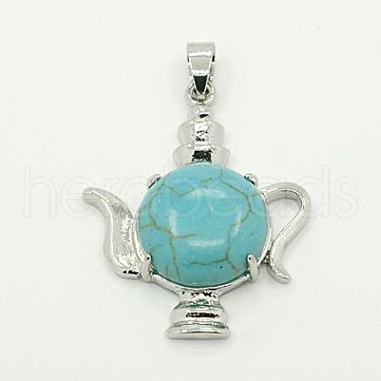 Synthetic Turquoise Pendants G-J056-04-1