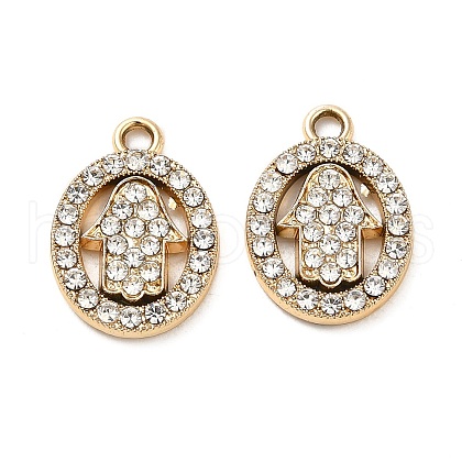 Alloy Rhinestone Pendants PALLOY-P303-03A-G-1