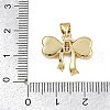 Brass Micro Pave Cubic Zirconia Pendants KK-D376-05G-3