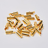 Brass Slide On End Clasp Tubes KK-P031-13G-2