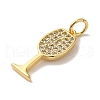 Brass Micro Pave Cubic Pendants KK-U027-07G-01-3