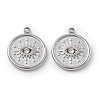 304 Stainless Steel Rhinestone Pendants STAS-Z121-52P-1