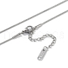 Non-Tarnish 304 Stainless Steel Pendant Necklaces NJEW-P302-06P-4