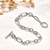 Tarnish Resistant Unisex 304 Stainless Steel Figaro Chain Bracelets BJEW-H541-06A-P-3