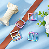Rainbow Color Alloy Slider Buckles FIND-WH0112-76-4