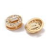 Brass Micro Pave Clear Cubic Zirconia Beads KK-G503-18G-2