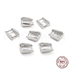 Anti-Tarnish Rhodium Plated 925 Sterling Silver Ice Pick Pinch Bails STER-Z001-016C-P-4