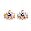 Alloy Rhinestone Enamel Pendants PALLOY-T092-03-1