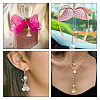  60Pcs 2 Colors Angel Frosted Acrylic Pendants FIND-TA0002-81-7