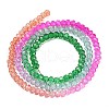 Transparent Painted Glass Beads Strands X1-DGLA-A034-T1mm-A03-5