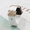 Rectangle Alloy Rhinestones Watch Band Charms Set MOBA-PW0001-59C-1