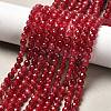 Dyed Natural White Jade Round Beads Strands G-E311-4mm-03-1