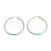 Electroplated 304 Stainless Steel Big Hoop Earrings EJEW-G258-02A-1