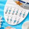 Natural & Synthetic Mixed Stone Dangle Earrings EJEW-JE06147-2