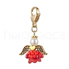 Flower Angel Glass & Acrylic Pendant Decorations HJEW-MZ00242-02-2