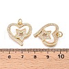 Brass Micro Pave Clear Cubic Zirconia Pendants KK-N254-205G-3