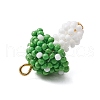 Seed Beads Beaded Charms PALLOY-MZ00339-01-4
