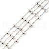 Anti-Tarnish Rhodium Plated 925 Sterling Silver Satellite Chains STER-F052-11P-1