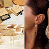 Flat Round Brass Clear Cubic Zirconia Ear Thread FS-WG76BDC-01-2