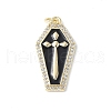Brass Micro Pave Cubic Zirconia Pendants KK-F892-04G-01A-1
