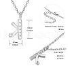 SHEGRACE Rhodium Plated 925 Sterling Silver Initial Pendant Necklaces JN907A-2
