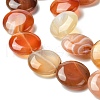 Flat Round Gemstone Natural Red Agate Stone Beads Strands X-G-S110-03-5