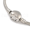 2.5mm Brass European Style Round Snake Chain Bracelets for Jewelry Making BJEW-P338-02P-3