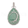 Natural Green Aventurine Pendants PW-WG69354-01-1