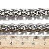 Tarnish Resistant Fashionable 304 Stainless Steel Wheat Chain Necklaces STAS-A028-N003P-4