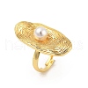 Oval Brass Finger Rings for Women RJEW-S622-04G-3