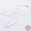 925 Sterling Silver Box Chain Necklaces STER-F039-40cm-03RG-3