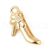 Brass Micro Pave Clear Cubic Zirconia Pendants KK-R219-34B-G-1