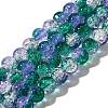 Crackle Glass Beads Strands X-CCG-C002-8mm-03-1