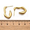Ion Plating(IP) 304 Stainless Steel C-shape Stud Earrings EJEW-P197-03G-4