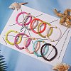20Pcs 20 Colors Handmade Polymer Clay Heishi Surfer Stretch Bracelets Set with Synthetic Hematite BJEW-SW00043-6