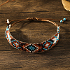 Bohemian Style Geometric Glass Seed Bead Handmade Bracelet for Women HL6362-1-1