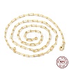 925 Sterling Silver Paperclip Chain Necklace NJEW-I124-006-4